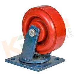 Red Nylon Casters, Load Capacity : < 100 kg