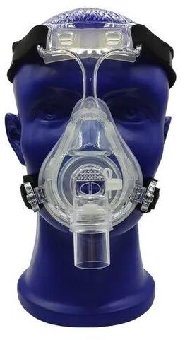 Silicone BMC CPAP Mask, Color : White Blue