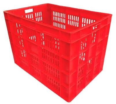 Red Plastic Aristo Storage Jumbo Crates, Shape : Rectangular