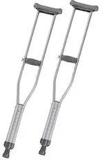 Silver Aluminum Crutches, for Personal, Size : 4.5 feet