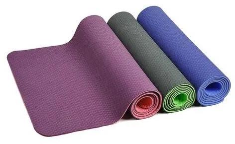 Rubber Yoga Mat, Color : Purple, Green, Blue