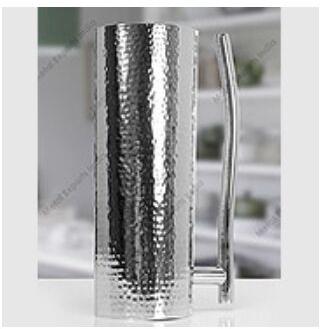 Cylindrical Chrome Plated Stainless Steel Water Pitcher, Color : Silver