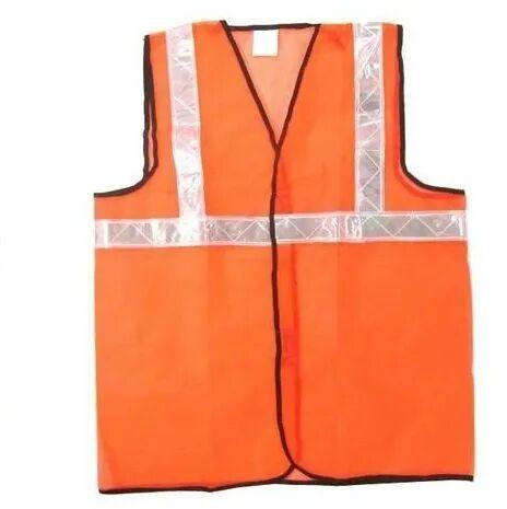 Polyester Reflective Safety Vest, for Traffic Control, Sleeve Type : Without Sleeves