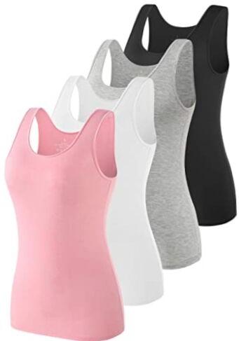 Wemora Plain Cotton Girls Camisole Tank Top, Size : Free Size