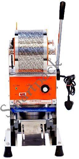 Electric Manual Coated Steel Cup Sealing Machine, for Industrial Use, Packaging Type : Carton Box