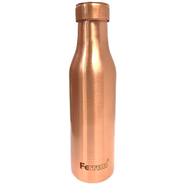 Copper Bottle Matte Finish Curve Design