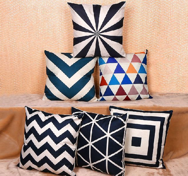 Cotton Plain European Style Home Sofa Pillow Case 45*45cm