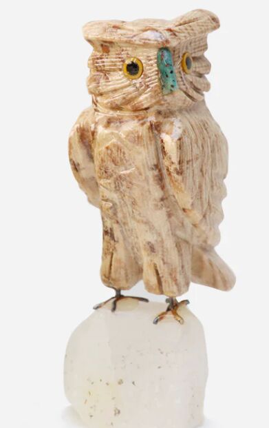 Aragonite Crystal Owls