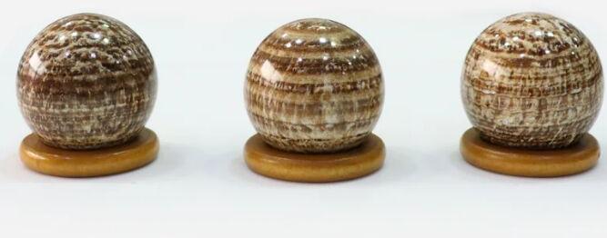 banded aragonite sphere ball