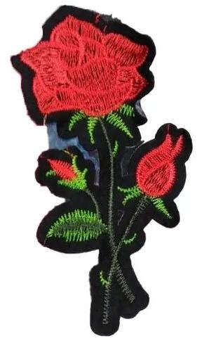 Embroidered Garment Flower Patches, Size : 5inch