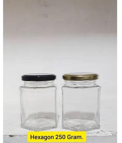 Glass Storage Jar Set, Capacity : 250 Gm