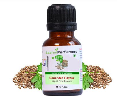Coriander Flavour Essence, For 1kg Food., Packaging Size : 15ml
