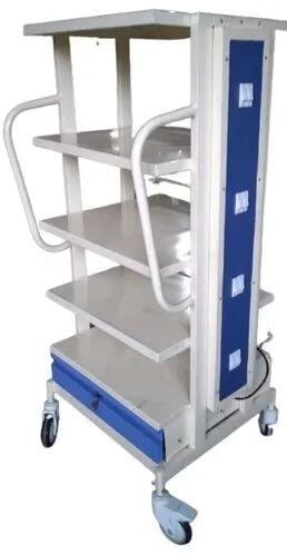 Mild Steel Laparoscopic Trolley, Size : 5x2.2 Feet