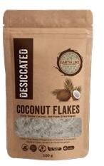 Earthlike Organics desiccated coconut flakes, Packaging Size : 100 gm