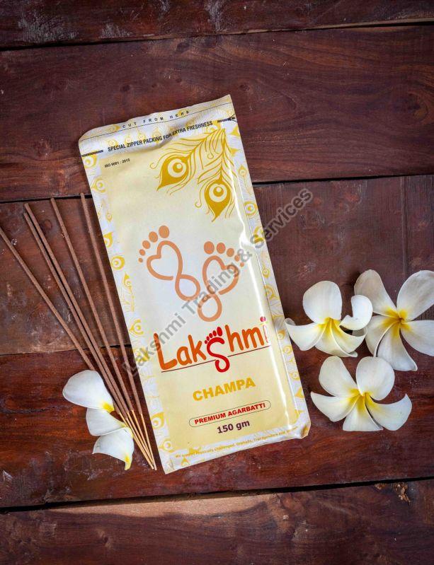 Lakshmi 150gm Champa Incense Sticks, for Church, Temples, Home, Packaging Type : Packet