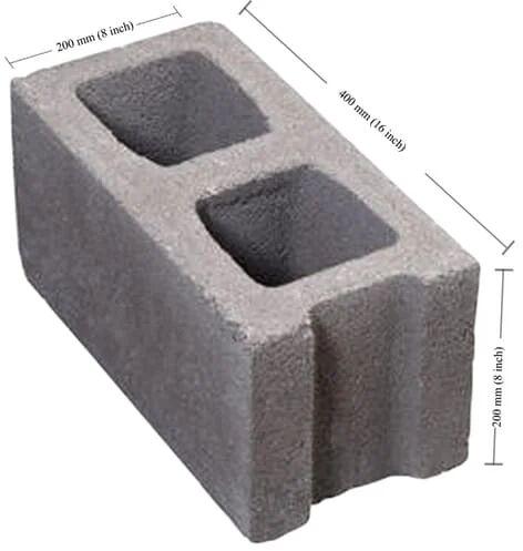 Mohta Cement Rectangular Concrete Hollow Blocks, Feature : Highly durable