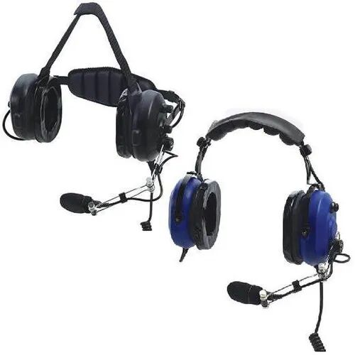 Noise Canceling Headset, Color : Black Blue