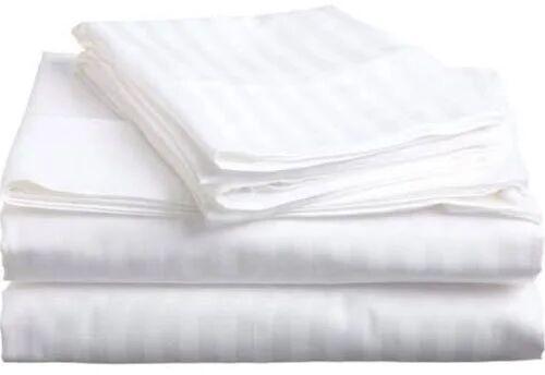 White Strip Hotel Bedsheet