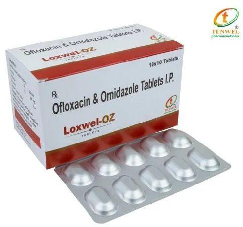 Ofloxacin ornidazole tablets, Packaging Size : 10x10