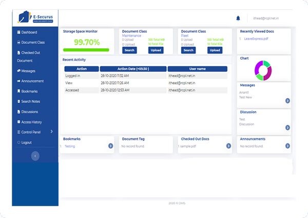 Esecurus document management solution, for Multiwork, Certification : CE Certified