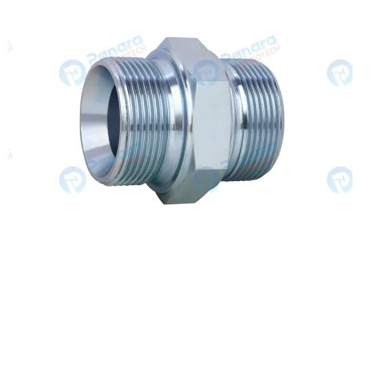 Hex Type Stainless Steel Hydraulic Pipe Adapter, Color : Silver