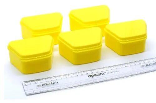 Plastic Denture Box, for Clinical, Color : Yellow