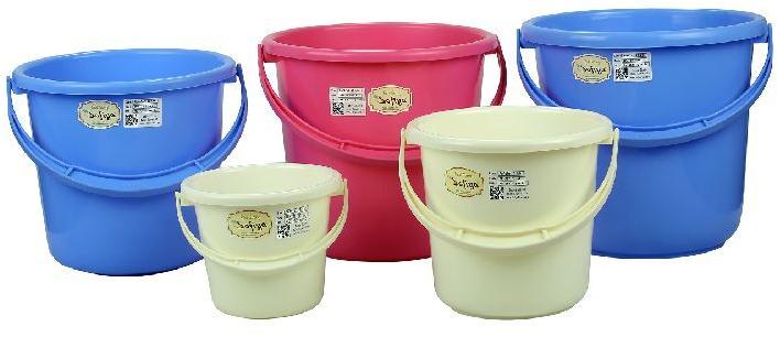  Unbreakable Plastic Heavy Buckets, Capacity : 2 -20ltr