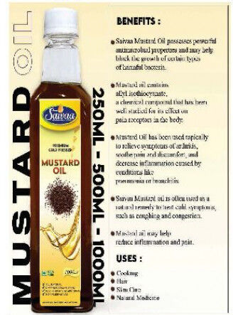 Cold pressed mustard oil