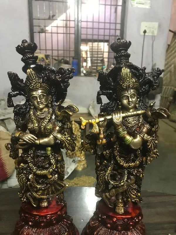Brass Radha Krishna Statues, Color : mix