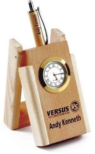 wooden pen stand