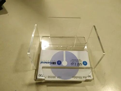 Square Acrylic Visiting Card Stand, Size : 5