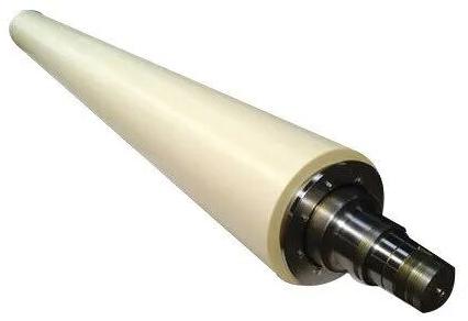 Cylindrical Textile Rubber Roller, Color : Off White