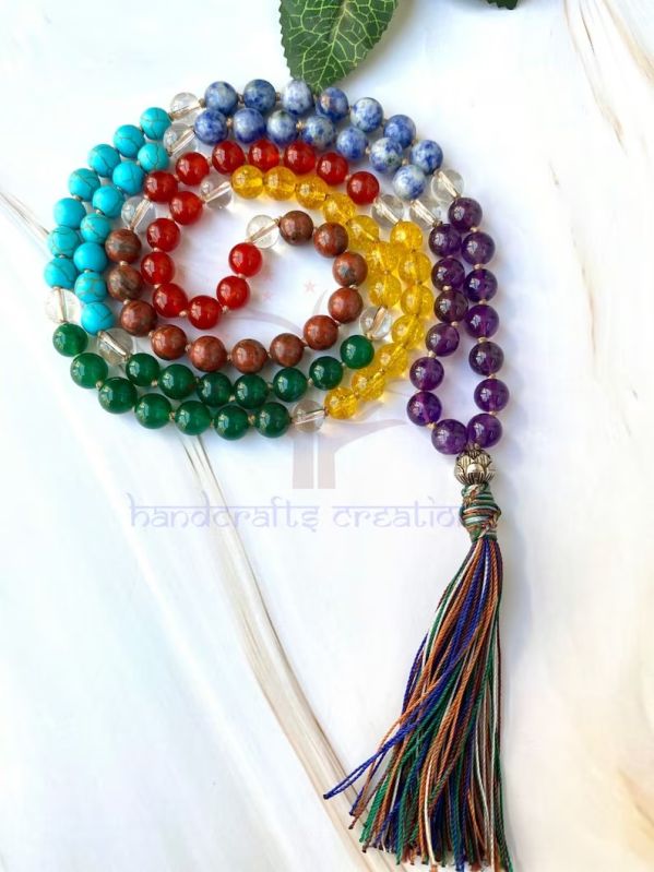 Multicolour 7 Chakra Stones Beads Mala