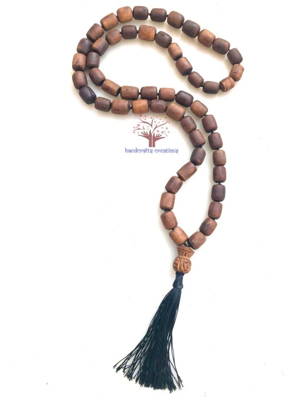 Brown Handmade Tulsi Neck Beads Mala