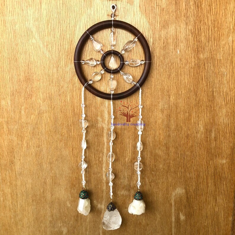 Multicolour Reiki Crystal Dream Catcher Wall Hanging, Size : Standard