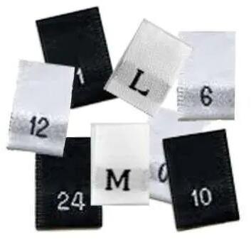 Woven Clothing Size Label, Packaging Type : Carton Box