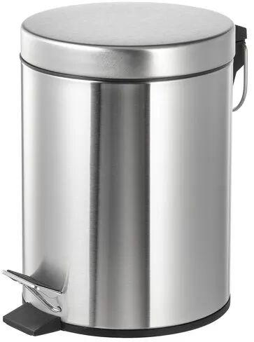 Stainless Steel Pedal Bin, Color : Silver