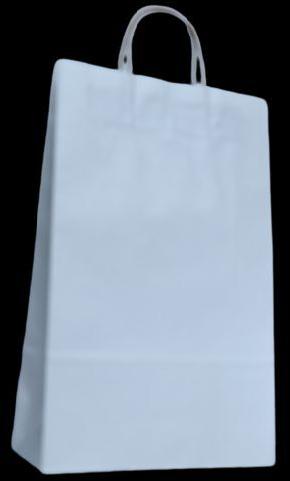 Plain White Kraft Paper Bags, Technics : Machine Made