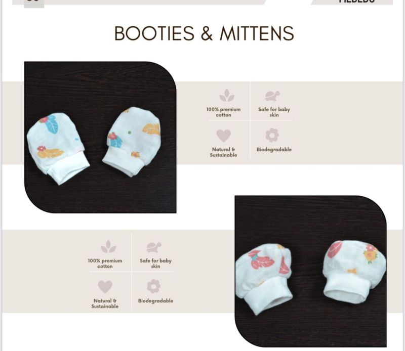 Cotton Plain Baby Booties, Age Group : 0-3 Months, 3-6months