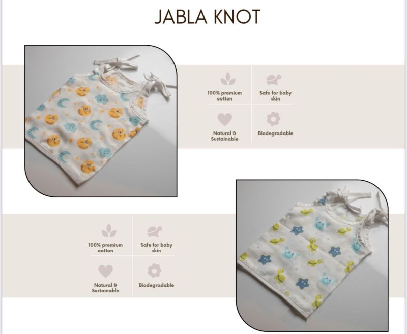 Plain Baby Cotton knot Jhabla, Color : Multicolor