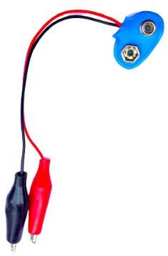 9V Battery Snapper with Dual  Alligator Clips Cable