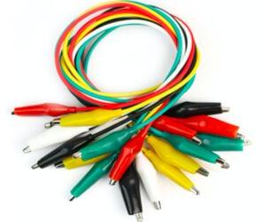 Double Ended Crocodile Clips Cable Alligator Clips Wire Testing Wire - Multi Color
