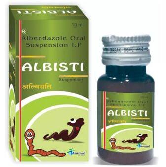 Albendazole Oral Suspension, Packaging Size : 10 ml