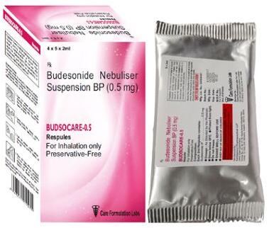 Budesonide Nebuliser Suspension Respules, Packaging Size : 4 x 5 x 2 ml