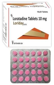 Loratadine Tablets, Packaging Type : Strip