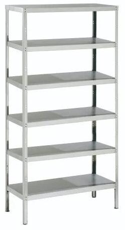 Mild Steel Material Storage Rack, Color : Gray