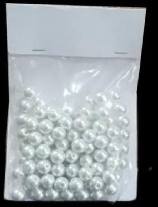 White Glass Pearl Beads, for Jewelry Making, Packaging Type : Packet