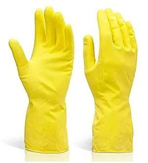 Rubber Flock Line Gloves, Size : Free Size
