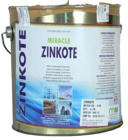 Miracle Zinkote Cold Galavanasing Paint, Packaging Size : 4 Liter