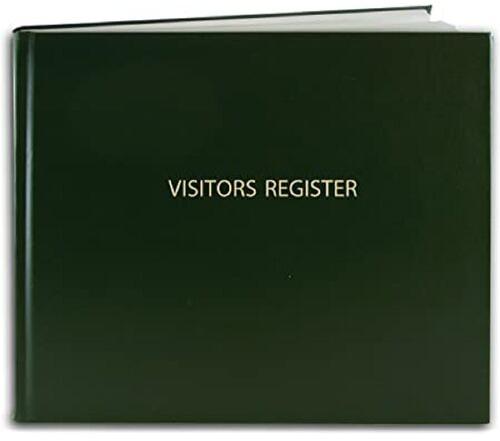Cardboard(Cover Material) Visitor Register, Color : Green
